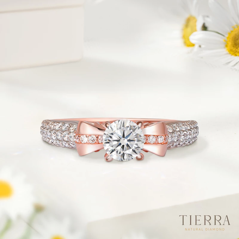 Nhẫn đám hỏi Princess Bowtie NCH1612 ngọt ngào như một viên kẹo đường